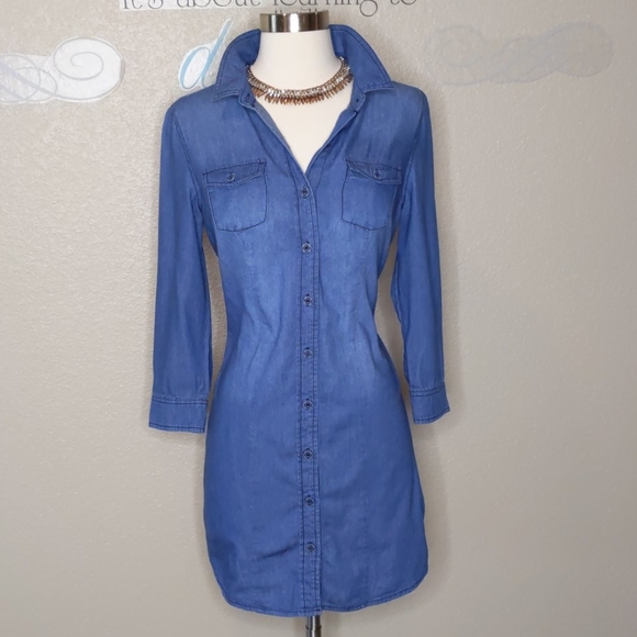 Ci Sono Dresses & Skirts - CI SONO Denim Shirt Dress Size S